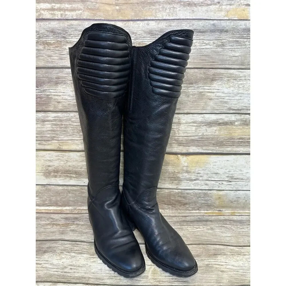 KENNETH COLE Exclusive THINK UR TOUGH Black Leather Boots 8.5